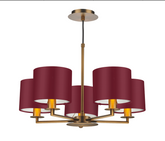 The Light Shade Studio Rex 5 Light Pendant Bronze With Bespoke Shades